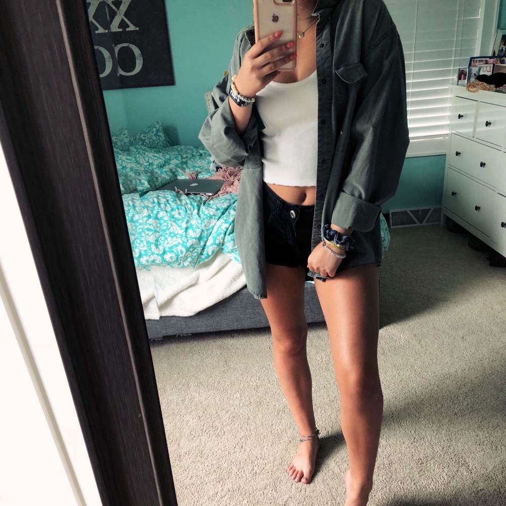 oversize olive military jacket